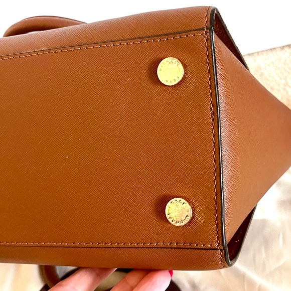 Michael Kors Selma Large Saffiano Leather Satchel Tan/Caramel - Picture 12 of 16